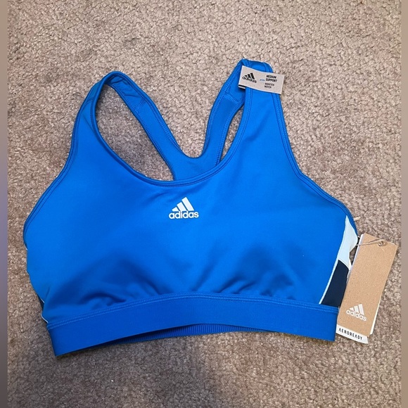 Adidas Blue Sports Bra Women’s Large (Brand New) - Picture 1 of 6